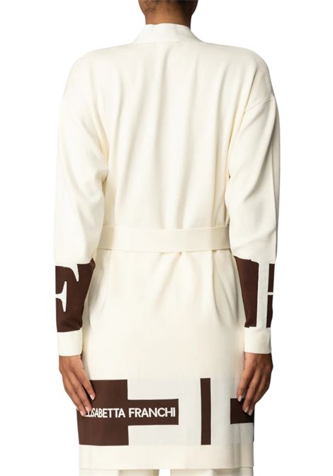 Viscose cardigan with shiny bands ELISABETTA FRANCHI | sweaters | MK02S56E2EG2